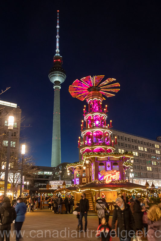 Berlin TV Tower and the Alexanderplatz Christmas Market